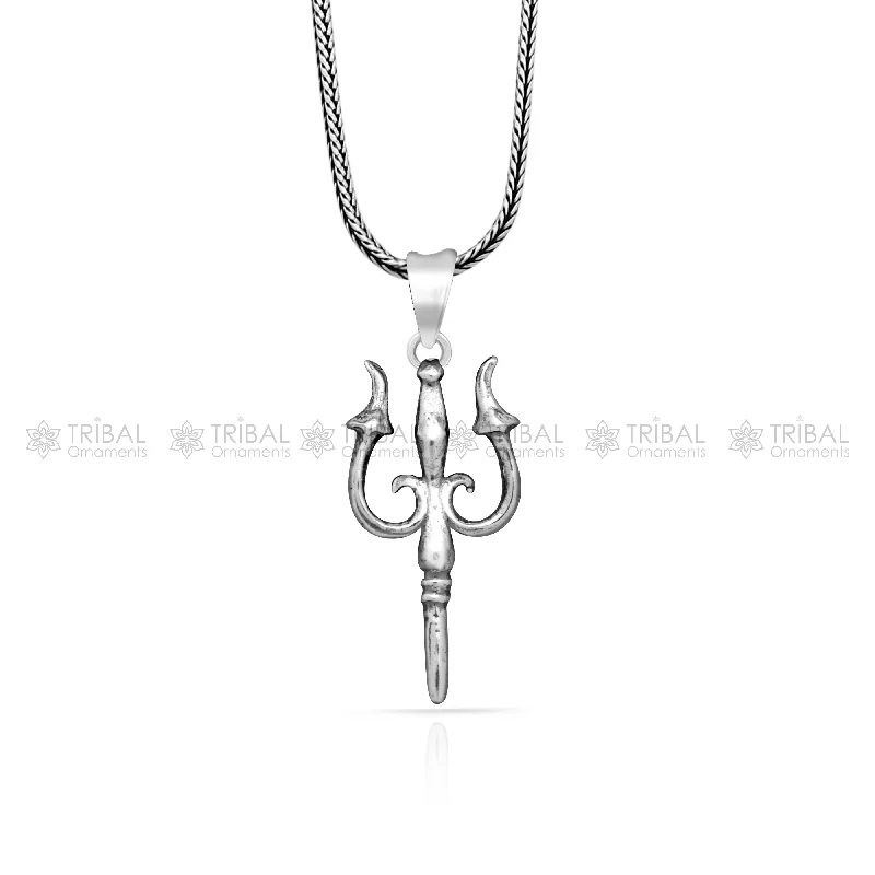 Get The Sparkle You Love At Prices You Adore 925 Sterling silver handmade Trishul (trident) pendant,nsp855 Get The Sparkle You Love At Prices You Adore 925 Sterling silver handmade Trishul (trident) pendant,nsp855