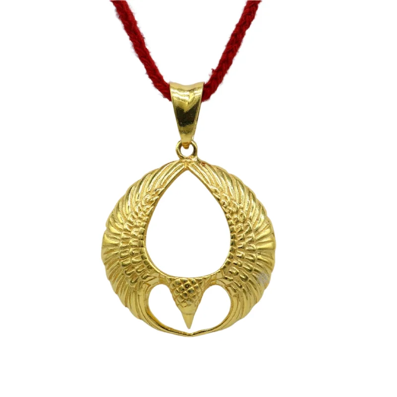 Waterproof Stainless Steel Jewelry For Lasting Beauty 925 sterling silver Hindu idol Lord Vishnu vahan Garuda eagle pendant, excellent gold polished locket pendant customized jewelry nsp601 Waterproof Stainless Steel Jewelry For Lasting Beauty 925 sterling silver Hindu idol Lord Vishnu vahan Garuda eagle pendant, excellent gold polished locket pendant customized jewelry nsp601