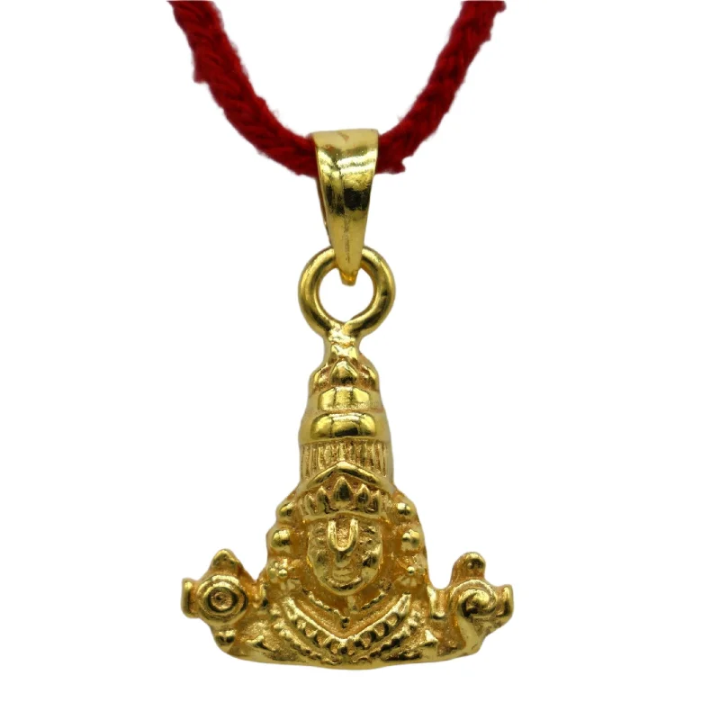 Eco-Friendly Sustainable Jewelry For Conscious Buyers 925 sterling silver vintage stylish idol Tirupati balaji amazing design Gold polished over silver Krishna pendant gifting jewelry nsp599 Eco-Friendly Sustainable Jewelry For Conscious Buyers 925 sterling silver vintage stylish idol Tirupati balaji amazing design Gold polished over silver Krishna pendant gifting jewelry nsp599