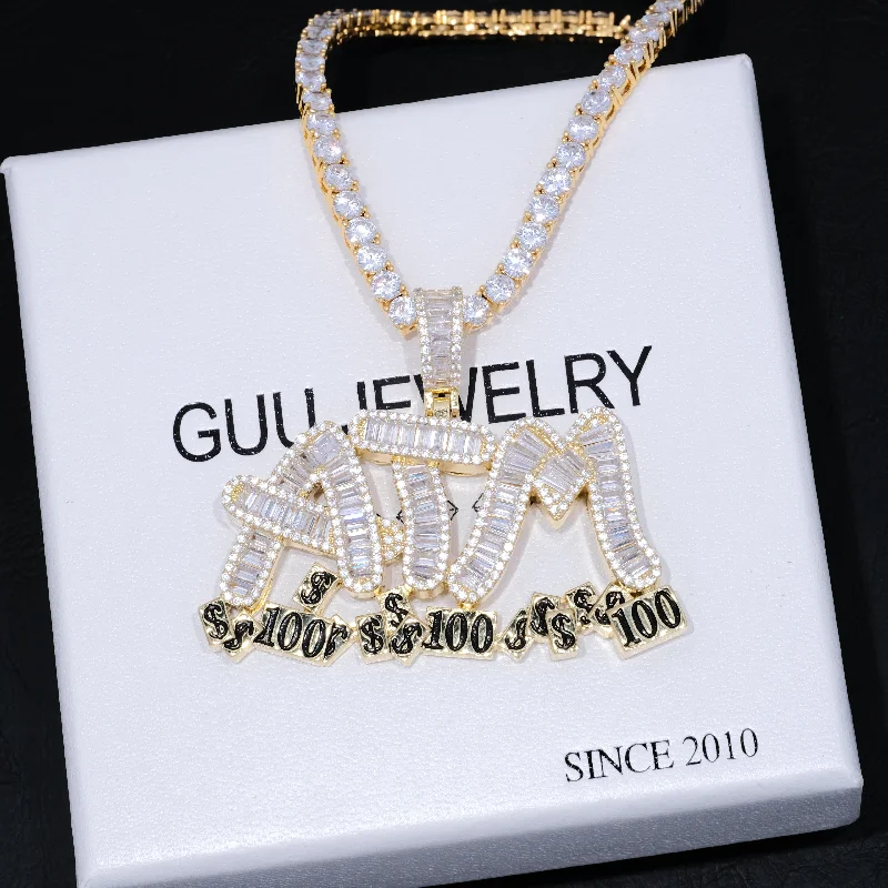 Get The Best Deals On Timeless Jewelry Pieces Baguette Iced ATM Necklace