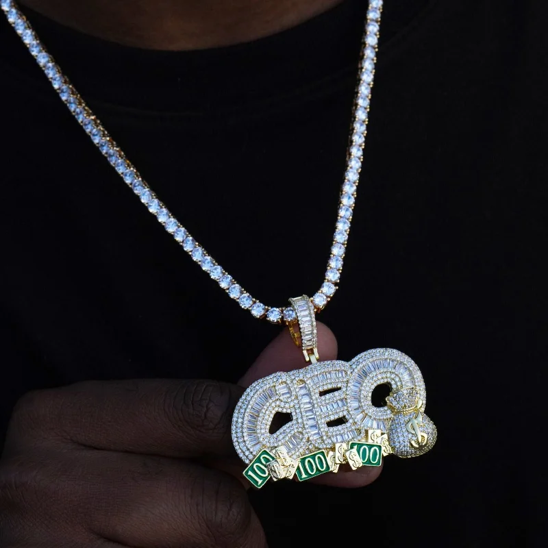 Bestselling Jewelry At Special Promotional Rates Baguette Iced CEO Necklace