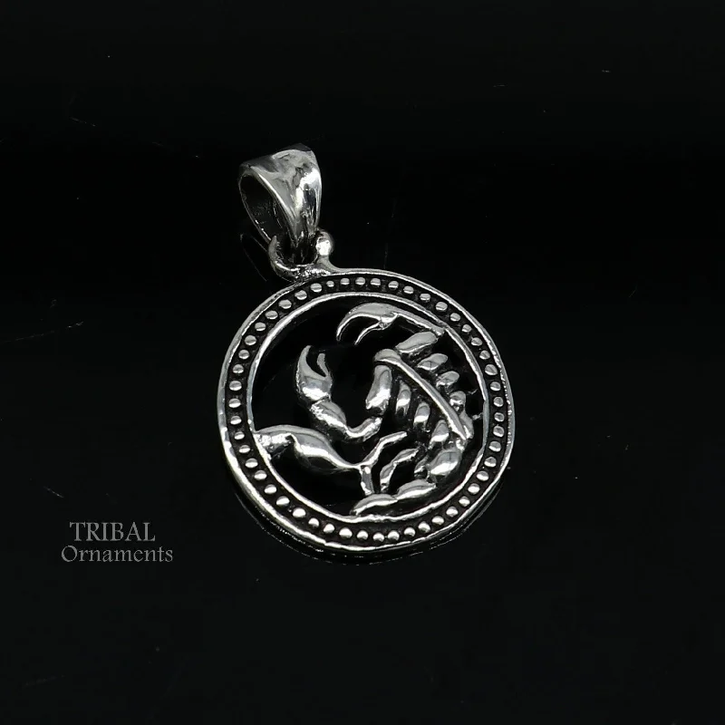 Gorgeous Jewelry, Limited-Time Savings Modern trendy Zodiac sign Scorpio symbol pendant 925 sterling silver unique Design horoscope "Vrischik Rashi" pendant best jewelry nsp582 Gorgeous Jewelry, Limited-Time Savings Modern trendy Zodiac sign Scorpio symbol pendant 925 sterling silver unique Design horoscope "Vrischik Rashi" pendant best jewelry nsp582