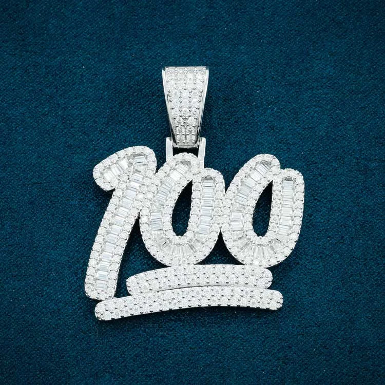 The Perfect Jewelry Piece At The Perfect Price Moissanite 100 Emoji Pendant  - Vermeil Gold