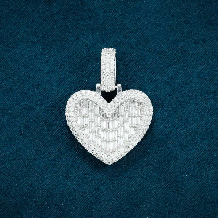 Make Every Moment Shine – Jewelry Discounts Available Moissanite Heart Pendant - Vermeil Gold