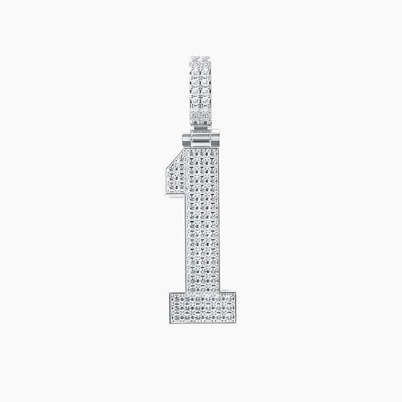 Exclusive Jewelry Bundles At Discounted Rates Moissanite Number Pendant - Solid Silver