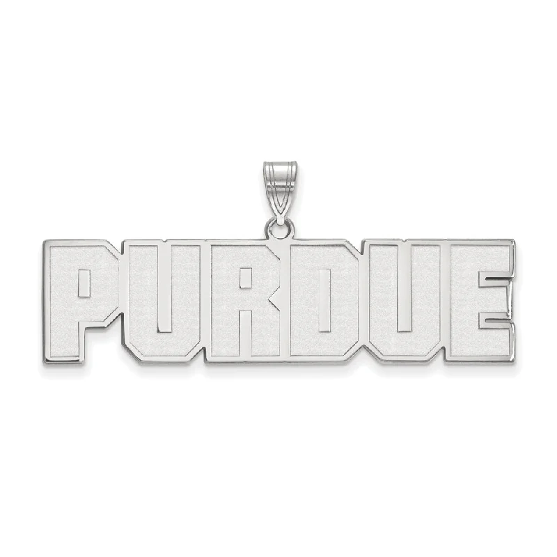 Limited-Time Offer On Elegant Jewelry Pieces Sterling Silver Purdue Large Script Pendant Limited-Time Offer On Elegant Jewelry Pieces Sterling Silver Purdue Large Script Pendant