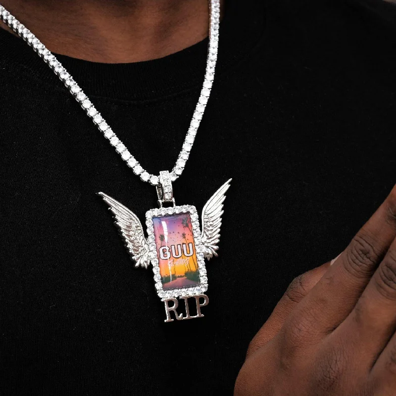 Stunning Jewelry Pieces At The Lowest Prices Ever RIP WING 3D CUSTOM PICTURE PENDANT Stunning Jewelry Pieces At The Lowest Prices Ever RIP WING 3D CUSTOM PICTURE PENDANT