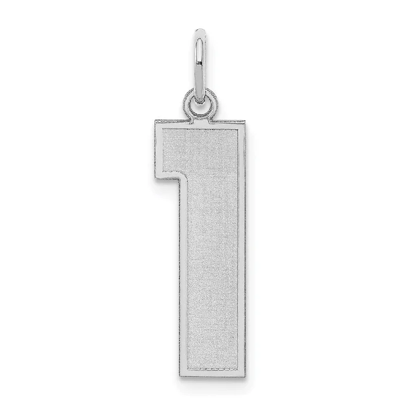Affordable Glamour – Premium Jewelry For Less Sterling Silver, Jersey Collection, Large Number 1 Pendant