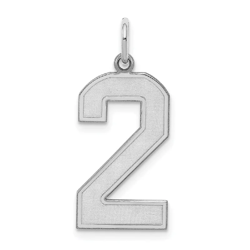 Seasonal Jewelry Sale – Upgrade Your Style Today Sterling Silver, Jersey Collection, Large Number 2 Pendant
