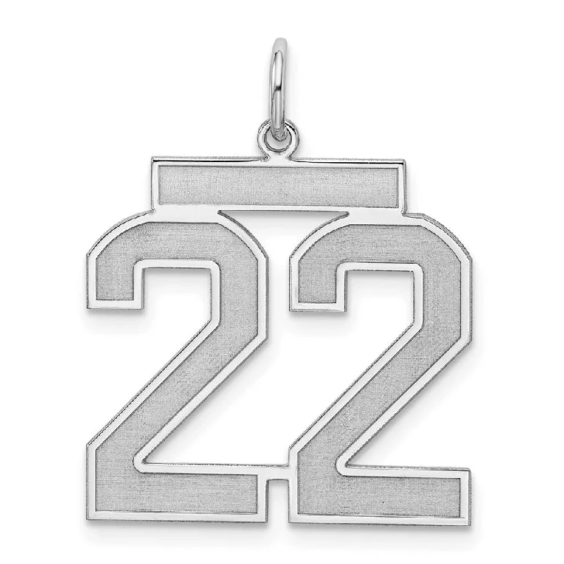Modern Jewelry At Exclusive Discounts – Shop Today Sterling Silver, Jersey Collection, Large Number 22 Pendant