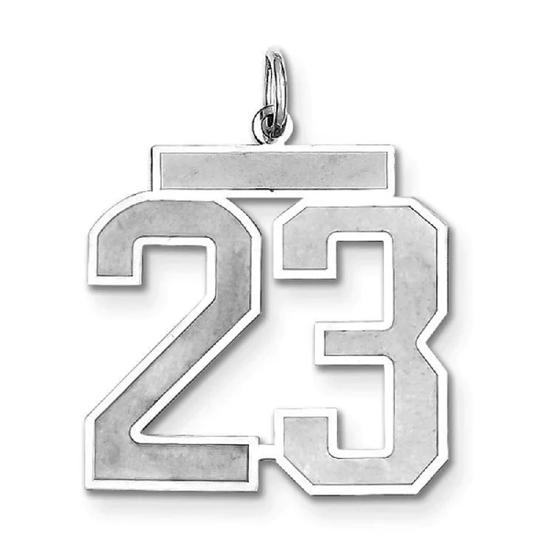 Shop Dazzling Jewelry At The Best Prices Sterling Silver, Jersey Collection, Large Number 23 Pendant