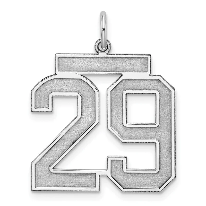 Trending Jewelry Styles Now At Limited-Time Discounts Sterling Silver, Jersey Collection, Large Number 29 Pendant