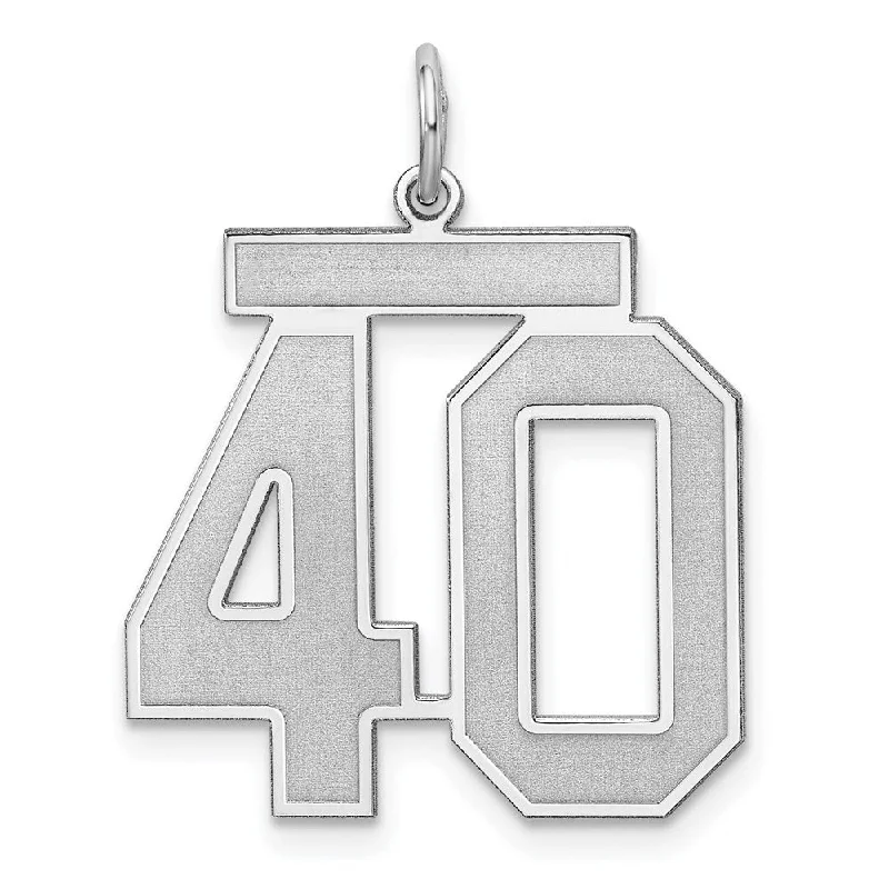 Must-Have Jewelry Pieces At Reduced Prices Sterling Silver, Jersey Collection, Large Number 40 Pendant Must-Have Jewelry Pieces At Reduced Prices Sterling Silver, Jersey Collection, Large Number 40 Pendant