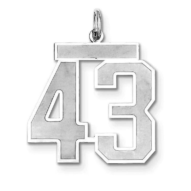 Don't Miss These Dazzling Jewelry Discounts Sterling Silver, Jersey Collection, Large Number 43 Pendant Don't Miss These Dazzling Jewelry Discounts Sterling Silver, Jersey Collection, Large Number 43 Pendant