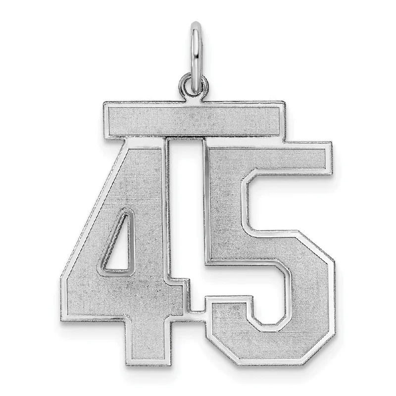 Get The Jewelry You Love At A Price You Love Sterling Silver, Jersey Collection, Large Number 45 Pendant Get The Jewelry You Love At A Price You Love Sterling Silver, Jersey Collection, Large Number 45 Pendant