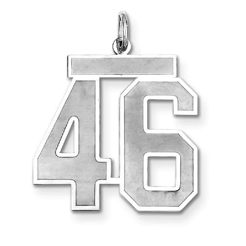 Flash Sale On Elegant Jewelry – Don't Miss Out Sterling Silver, Jersey Collection, Large Number 46 Pendant Flash Sale On Elegant Jewelry – Don't Miss Out Sterling Silver, Jersey Collection, Large Number 46 Pendant