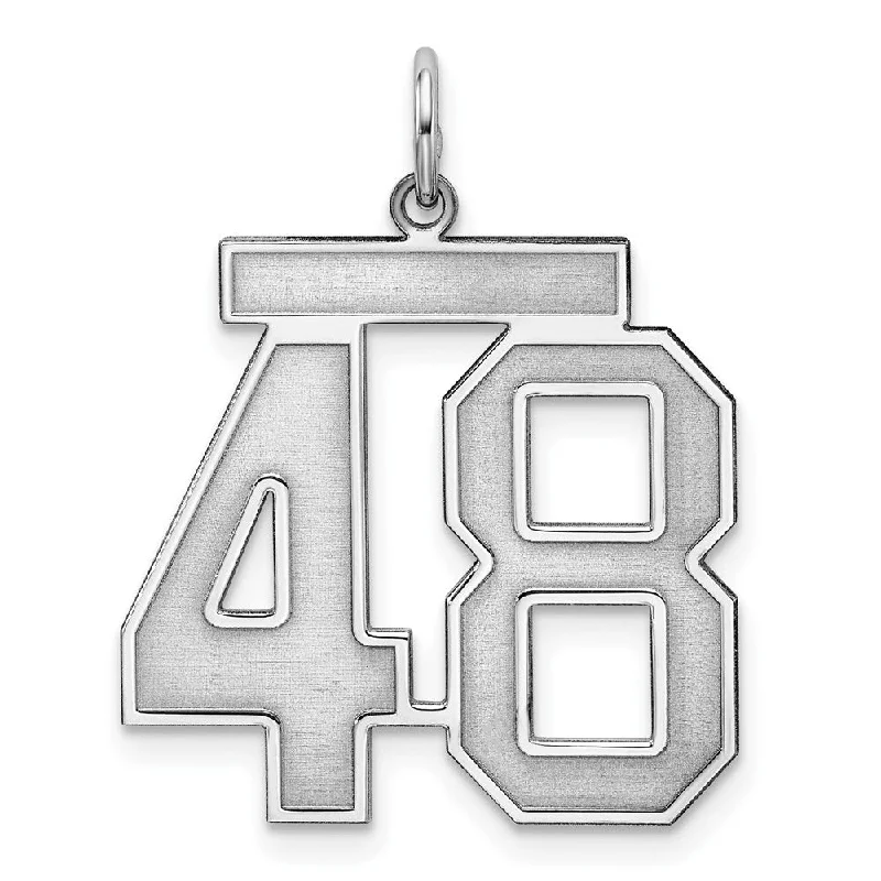 Your Perfect Accessory Now At The Best Price Sterling Silver, Jersey Collection, Large Number 48 Pendant Your Perfect Accessory Now At The Best Price Sterling Silver, Jersey Collection, Large Number 48 Pendant