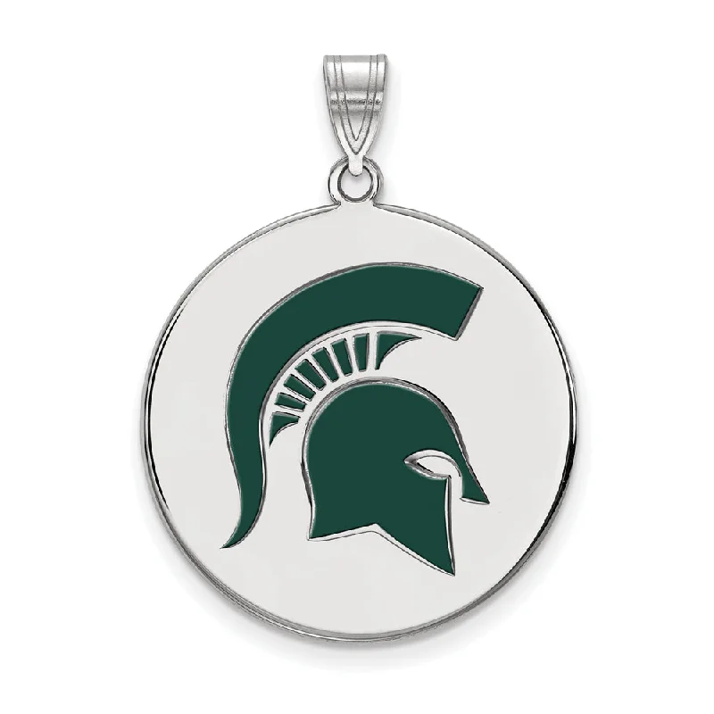 The Perfect Accessory For Less – Jewelry Sale Live Sterling Silver Michigan State XL Enamel Logo Disc Pendant The Perfect Accessory For Less – Jewelry Sale Live Sterling Silver Michigan State XL Enamel Logo Disc Pendant