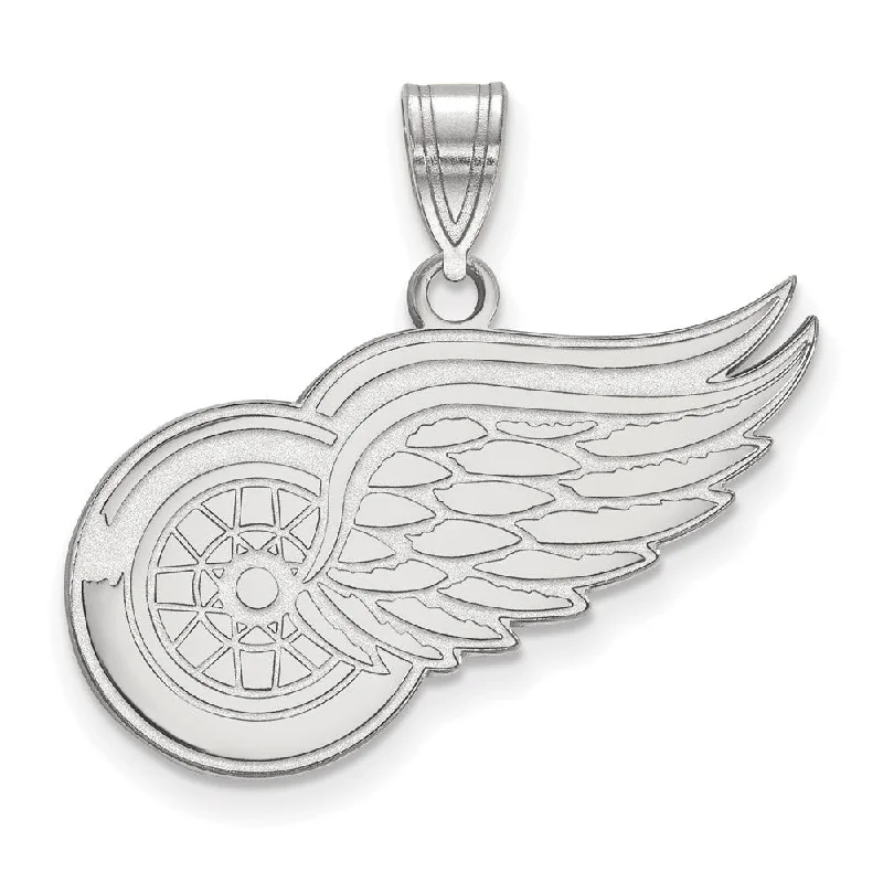 Sterling Silver NHL Detroit Red Wings Large Pendant