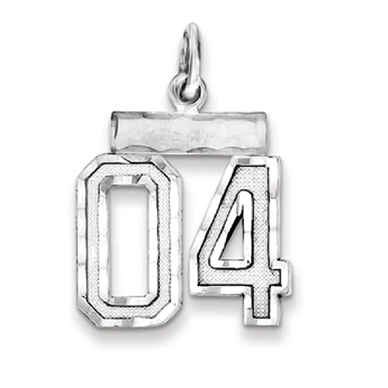 Don't Miss These Dazzling Jewelry Discounts Sterling Silver, Varsity Collection, Small D/C Pendant, Number 04 Don't Miss These Dazzling Jewelry Discounts Sterling Silver, Varsity Collection, Small D/C Pendant, Number 04