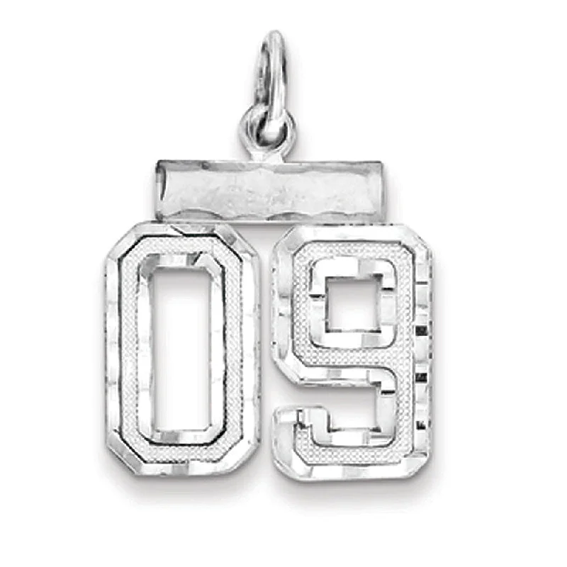 Shop Signature Jewelry Styles At Exclusive Prices Sterling Silver, Varsity Collection, Small D/C Pendant, Number 09 Shop Signature Jewelry Styles At Exclusive Prices Sterling Silver, Varsity Collection, Small D/C Pendant, Number 09