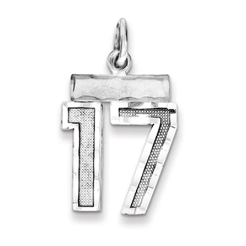 Don't Miss Out On Bestselling Jewelry At Special Prices Sterling Silver, Varsity Collection, Small D/C Pendant, Number 17 Don't Miss Out On Bestselling Jewelry At Special Prices Sterling Silver, Varsity Collection, Small D/C Pendant, Number 17
