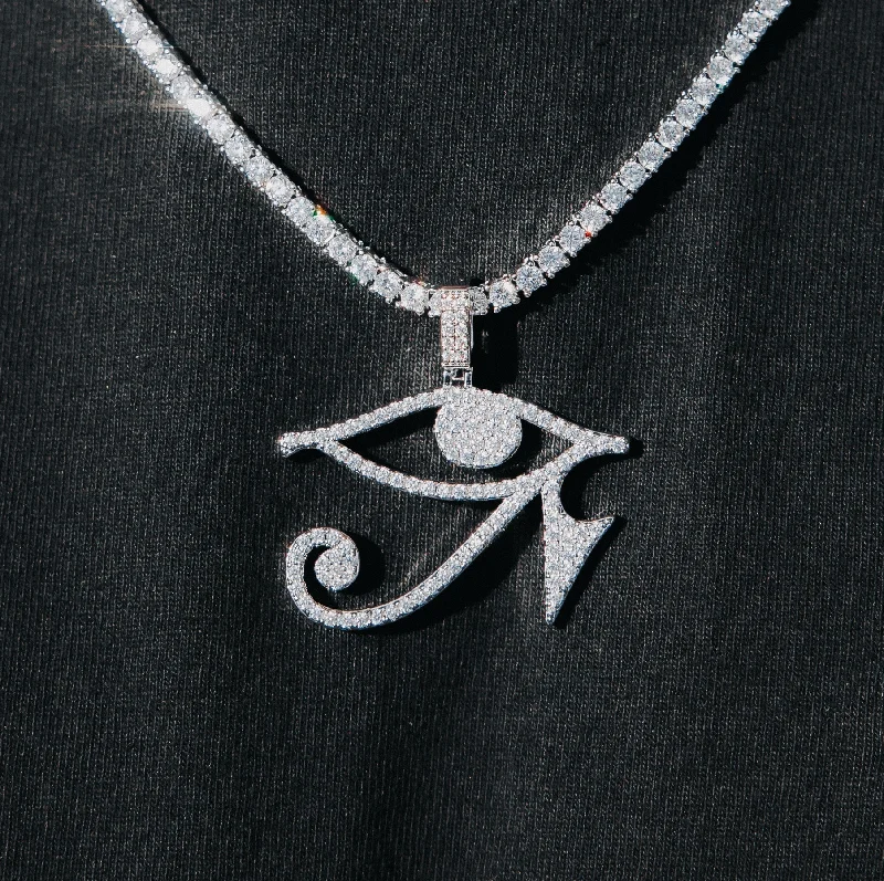 Shop Dazzling Jewelry At The Best Prices Eye of Horus Pendant - White Gold