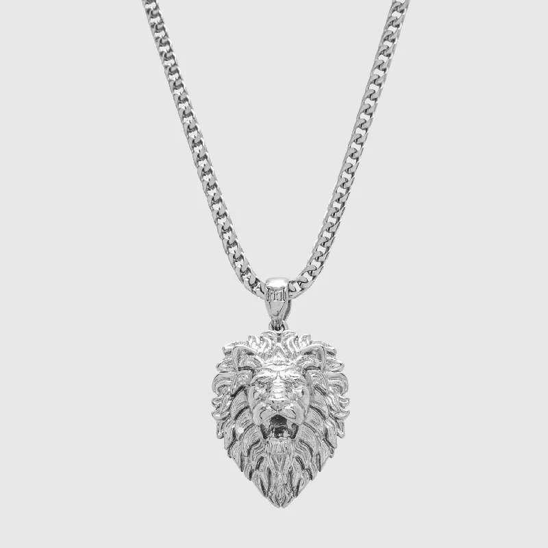 Affordable Glamour – Premium Jewelry At Special Prices Lion Necklace - White Gold