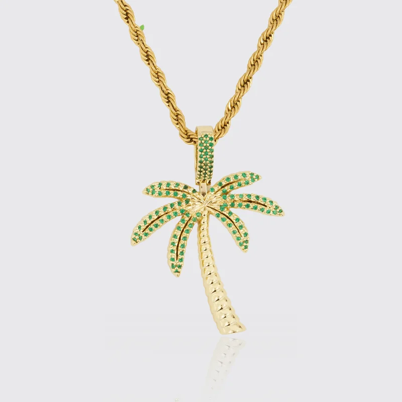 Shop Stylish Jewelry Now And Save Big Palm Tree Pendant - Gold