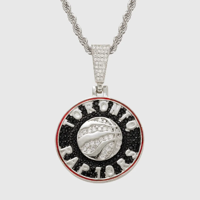Fashion-Forward Jewelry At Incredible Prices Toronto Raptors Iced Pendant - White Gold