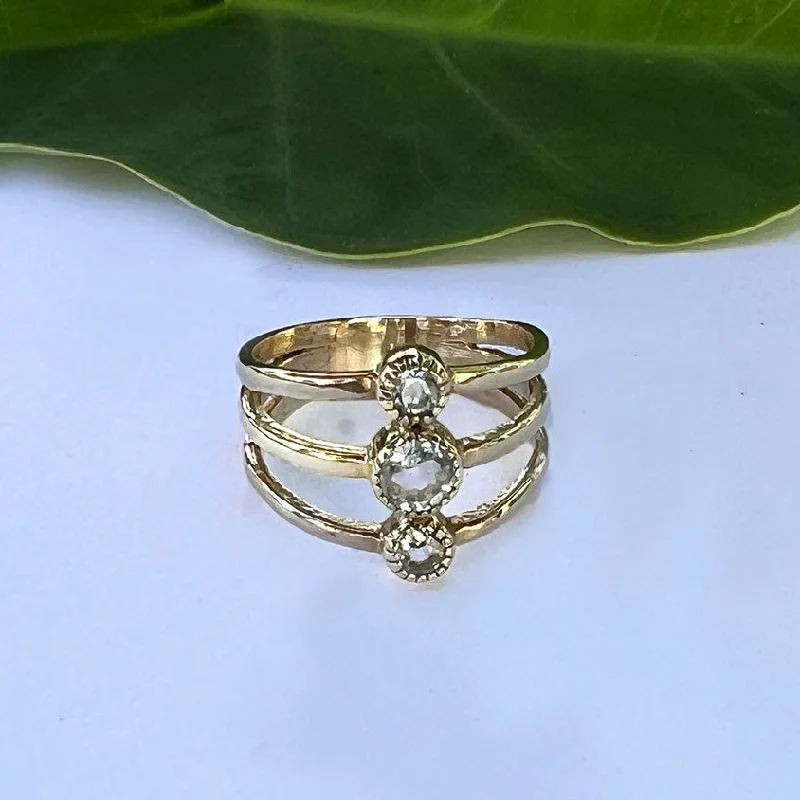 Shop Jewelry That Shines Without The High Price Blue Topaz Triple Stacked Ring, India